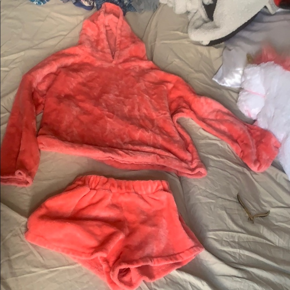Two piece cropped sweatshirt set